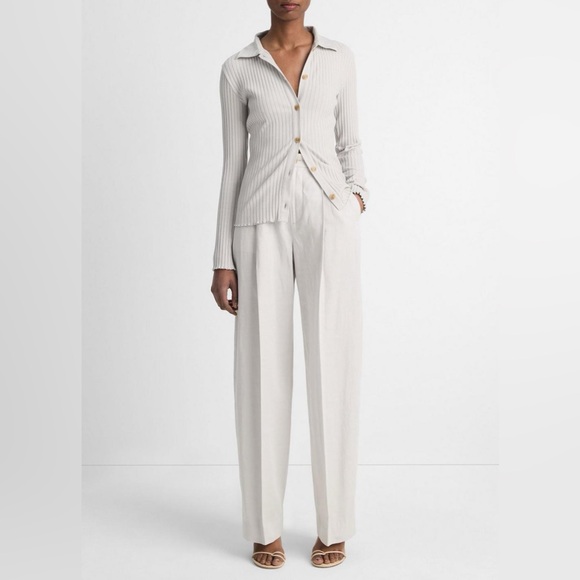 NWT Vince High-Waist Tailored Wide-Leg Trouser